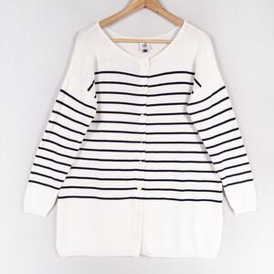 Cabi Turnabout Cardigan Sweater Womens XS #6164 Black & White Lightweight